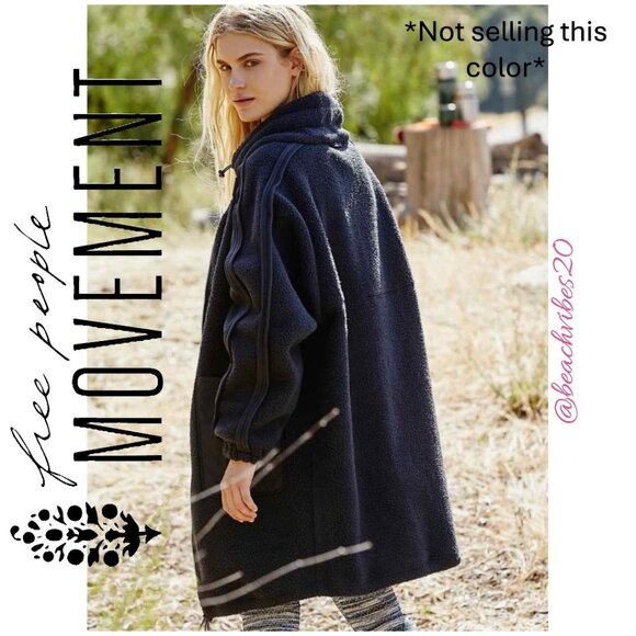 FP MOVEMENT BY FREE PEOPLE Glacier Fleece Jacket Alaskan Night XS NWT - Picture 1 of 4
